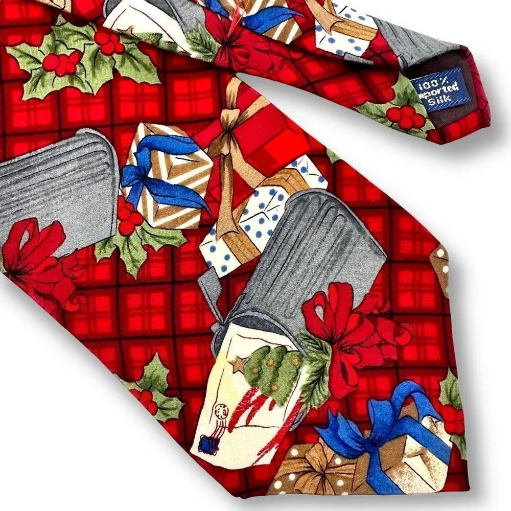 Zylos George Machado Christmas print necktie‎